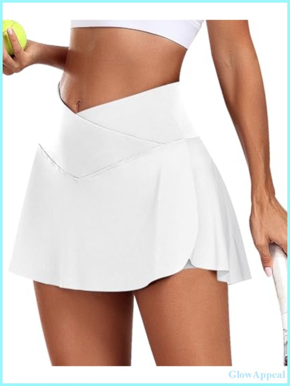 Women's Tennis Skort with Built-in Shorts High Waisted Golf Skirt with Pockets